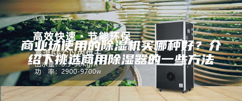 商業(yè)場使用的除濕機(jī)買哪種好？介紹下挑選商用除濕器的一些方法