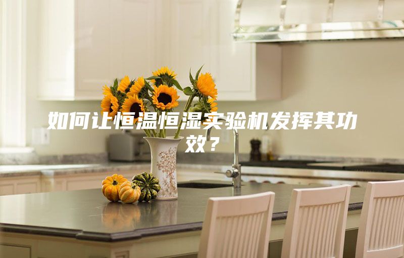 如何讓恒溫恒濕實驗機發(fā)揮其功效?